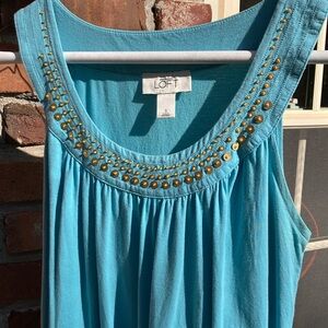 LOFT Blue Mini Dress with Elegant Style